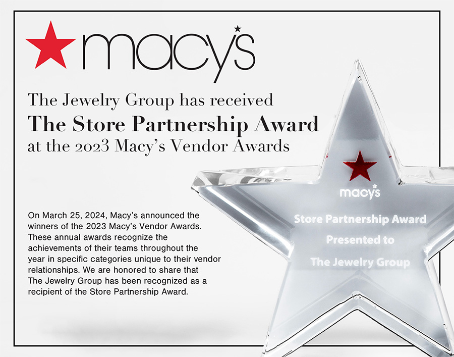 The Store Partnership Award at the 2023 Macy's Vendor Award Featuring The Jewelry Group